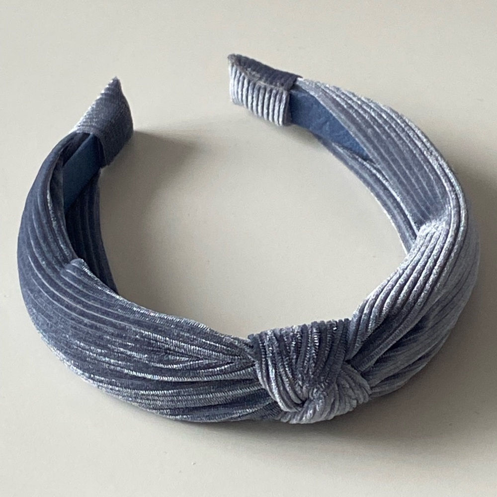 NEW blue corduroy headband